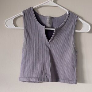 Light Purple Cropped Tank Top; One Size